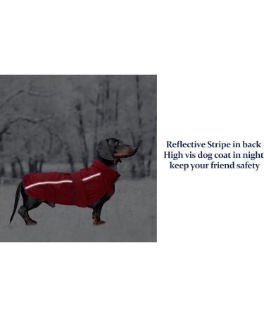 Buy Minezi Waterproof Dog Raincoat for Small & Medium Dogs - Red | Adjustable Reflective Fleece Lined - Buy Online on GoSupps.com