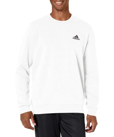 adidas Men's Tall Size Essentials Fleece Sweatshirt Medium White/Black