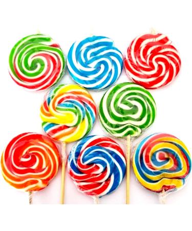 15 x LOLLIPOPS RAINBOW LOLLIES 30g CAKE TOPPERS KIDS PARTY BAGS HALAL VEGAN - Buy Online on GoSupps.com