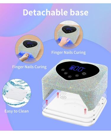 Buy HUGMAPLE Cordless UV Nail Lamp - 72W Rechargeable Diamond LED Dryer for Gel Nails | Fast Curing & Touch Control & Auto Sensor | Ideal for Salon & Home - Buy Online on GoSupps.com