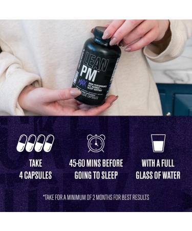 Jacked Factory Lean PM & Lean PM Max Night Time Fat Burner Sleep Aid Supplement & Appetite Suppressant for Men and Women (180 Capsules) - Buy Online on GoSupps.com