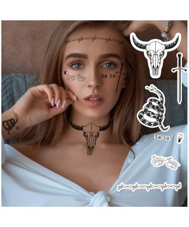 Post Malone and Death Eaters Halloween Tattoo Set - 10 Sheets | Temporary Accessories for Parties - Buy Online on GoSupps.com