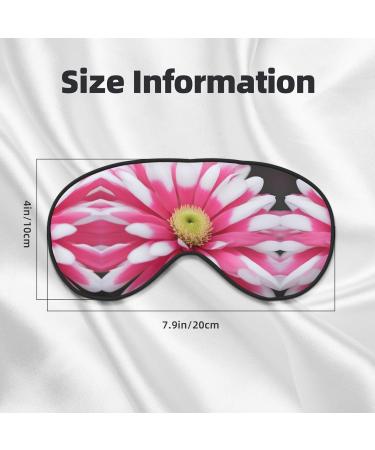 SSIMOO Red & White Flower Print Light-Blocking Eye Mask | Ultra-Soft for Comfortable Sleep | International Shipping Available - Buy Online on GoSupps.com