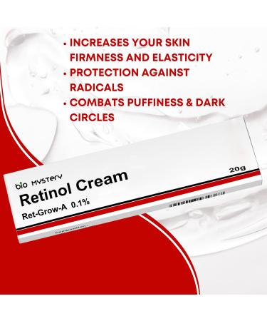 Bio Mystery Retinol Cream 0.1 Vitamin A Fine Lines Sun Spots Anti-Aging (20 Gram / 0.7 Oz) - Buy Online on GoSupps.com