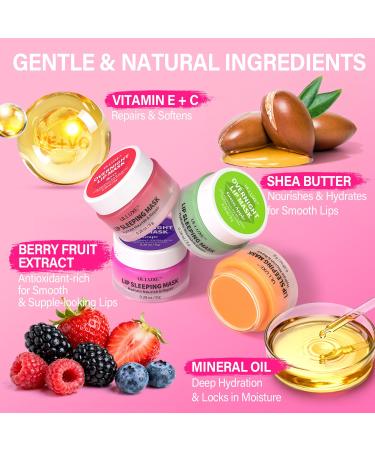 Lip Mask Set Lip Care Gift for Teen Girls & Women Overnight Lip Mask Hydrating & Moisturizing Valentine's Day Gifts for Her Wife Girlfriend Lip Sleeping Mask Repair Dry Flaky Lips Lip Treatment - Buy Online on GoSupps.com