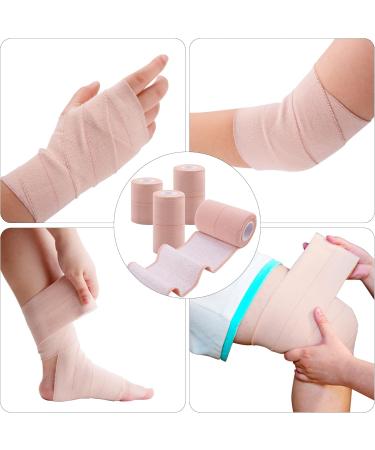 BQTQ 6 Rolls Elastic Adhesive Tape - 4 Inch Self-Adhesive Bandage Wrap for Wound Care & Sports Injuries - Beige Elastic Tape for Wrist & Ankle Sprains - Buy Online on GoSupps.com