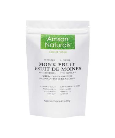 Natural Source Sweetener 1 lb / 454 g / 16 oz (Powdered) - 1:1 Sugar Substitute Natural Source Tabletop Sweetener No Calorie Non-GMO Gluten Free. 454 g (Pack of 1)