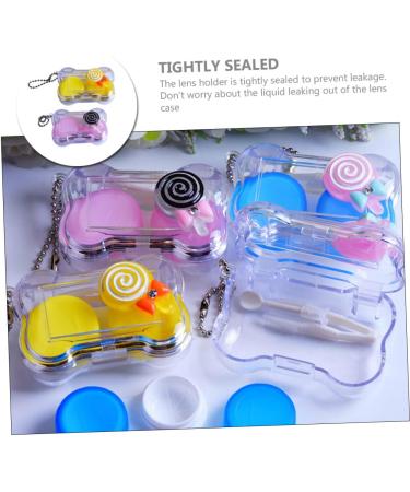 Travel-Friendly Combined Plastic Contact Lens Container Set - Cute Makeup Case for Outdoor Use | 2 Sets - Buy Online on GoSupps.com
