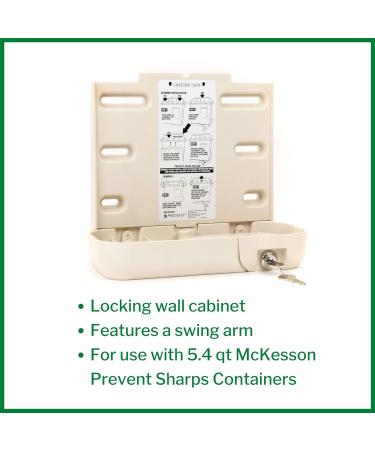 McKesson Prevent Sharps Locking Wall Cabinet - Biohazard Infectious Waste - 10x4.35x9.36 (2 Count) - Buy Online on GoSupps.com