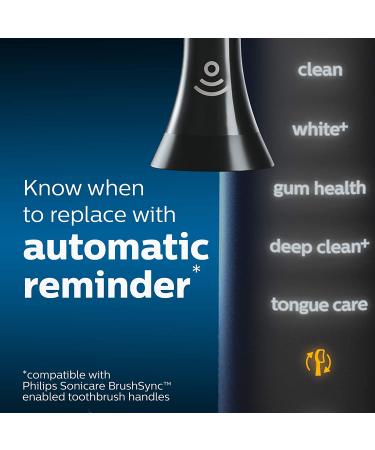 Philips Sonicare W3 Premium White Replacement Toothbrush Heads - Black (4 Pack) - Buy Online on GoSupps.com