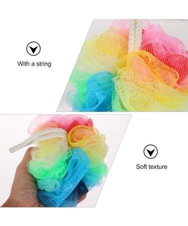 Lurrose 6pcs Exfoliating Loofah Bath Sponge Set | Mesh Pouf Body Scrubber Balls | Bath Bubble Making Accessories for Men and Women | Random Color Spa Loofah - Buy Online on GoSupps.com