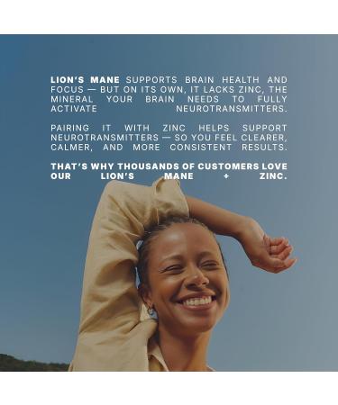 Lion s Mane Mushroom Capsules with Zinc for Optimal Absorption Clean Natural Vegan Non GMO Brain & Cognitive Support Focus Memory & Immune Activation 60 Pills Made in USA - Buy Online on GoSupps.com