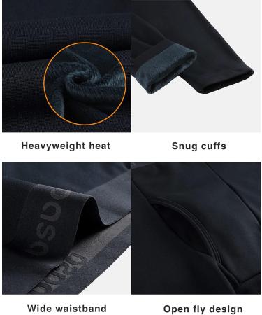 LAPASA Men's Thermal Underwear Bottom Fleece Lined Long Johns - Heavyweight Base Layer Pants, Small Navy Blue - Buy Online on GoSupps.com