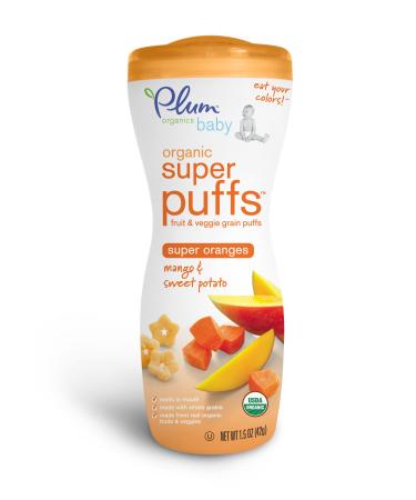 Plum Organics Super Puffs Organic Veggie Fruit & Grain Puffs Mango & Sweet Potato 1.5 oz (42 g)