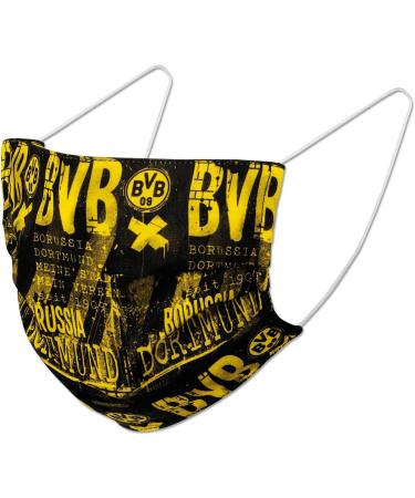 Borussia Dortmund BVB Design Mask 3-Pack - Black | Stylish & Comfortable Face Masks for Fans - Buy Online on GoSupps.com