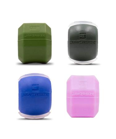 Jawzrsize Athletic Bundle Jaw Enhancer - Reduce Stress & Cravings - Facial Exercise - Pop N Go & Custom Fit - Pink, Blue, Green - Buy Online on GoSupps.com