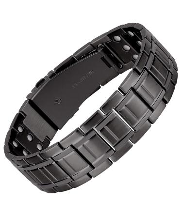Jeracol Titanium Steel Magnetic Bracelet for Men 3X Ultra Strength Magnets Magnetic Bracelet with Unique Folding Clasp Brazaletes Magnetic Wristband for Christmas Adjustable Size&Gift Box B-gray - Buy Online on GoSupps.com