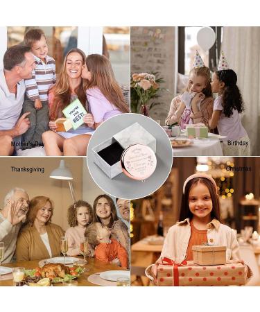 Kuukzuuk Rose Gold Compact Mirror: Unique Birthday Gift for Mom, Christmas and Thanksgiving Gift Idea from Daughter/Son - Buy Online on GoSupps.com