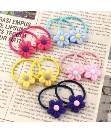 Mixed Color Cartoon Elastic Hair Bands - 100 Pieces (50 Pairs) for Girls, Babies, Toddlers, Kids, Teenagers - Hair Accessories and Ponytail Fixer - Buy Online on GoSupps.com