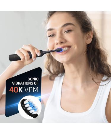 Sparx Electric Toothbrush: Whitening, Gum Care & Polishing with Light Therapy Technology - Rechargeable - Black - Buy Online on GoSupps.com