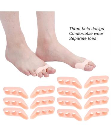 Toe Separator 7 Pairs - 3-Hole Small Toe Spacers for Hallux Valgus & Overlapping Toes (Skin Color) - Comfort & Correction - Buy Online on GoSupps.com