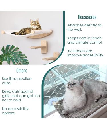 Cat Wall Hammock Shelf | Kitty Lotus Bed | Wall-Mounted Climber Stair | Houseables - Buy Online on GoSupps.com