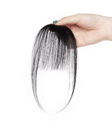 Clip-in Bangs | 100% Remy Real Hair Fringe Extension | Natural Glatt Black | International Shipping - Buy Online on GoSupps.com