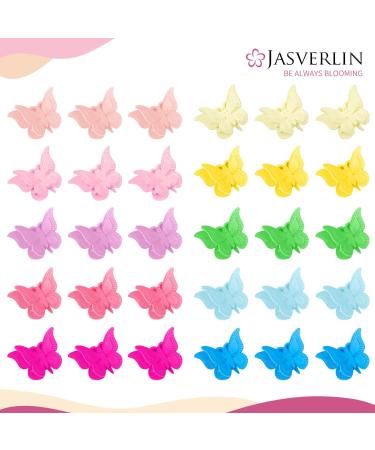 JASVERLIN Butterfly Hair Clips Set - 50pcs Assorted Colors for Girls & Women - Y2K Festival Accessories - Organizer Included - Buy Online on GoSupps.com