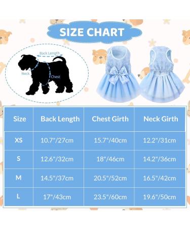 Asenku Blue Dog Dress for Weddings & Parties | Lace Princess Outfit for Small & Medium Dogs & Cats - Buy Online on GoSupps.com