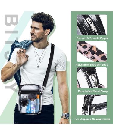 Clear Stadium Approved Crossbody Bag for Women & Men - Transparent PVC Messenger Handbag for Concerts & Events - Buy Online on GoSupps.com