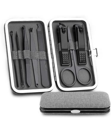 PSGS 8 PCS Nail Clipper Kit Stainless Steel High Hardness Curve Edge Black Pink Nail Cutter Scissor Tweezer Manicure Pedicure Tools (Color : 03) - Buy Online on GoSupps.com