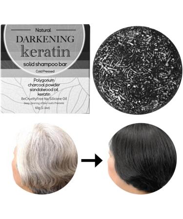 Hair Darkening Shampoo Bar Soap | Repairing Shampoo Soap for Fine & White Hair - Hair Cleaning Supplies Soap with Gentle Ingredients for Jingan - Buy Online on GoSupps.com