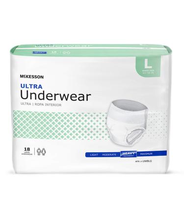 McKesson Ultra Underwear, Incontinence, Heavy Absorbency, Large, 72 Count Large (72 Count)