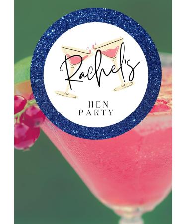12 x custom personalised edible HEN PARTY cocktail drink toppers uncut (Pink) - Buy Online on GoSupps.com