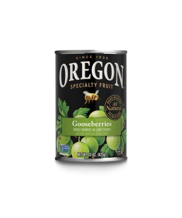Oregon Fruit Gooseberries, Light Syrup, 15 oz (Pack of 8) Gooseberries Syrup