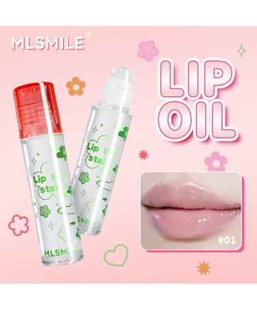 Roll-On Clear Lip Oil - Silky Fruit Flavored Moisturizing Lip Gloss | Long-Lasting Hydrating Lip Makeup for Women and Girls - Buy Online on GoSupps.com