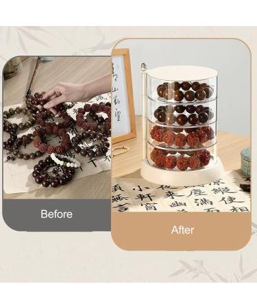 Makeup Sponge Holder 4 Layers Rotate Powder Puff Box Transparent Organizer Storage for Cosmetic Sponges Jewelry - Buy Online on GoSupps.com