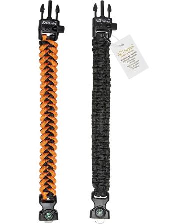 Paracord Bracelet K2-Peak with Compass Whistle | EDC Hiking Camping Survival Gear - Buy Online on GoSupps.com