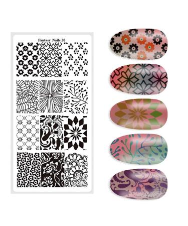 DANNEASY 6Pcs Nail Stamping Set - Geometry, Stripes, Butterfly Design | Manicure Stamp Kit with Stamper, Scraper, and Storage Bag - Buy Online on GoSupps.com