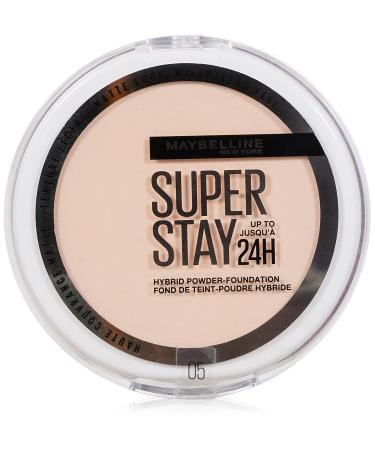 L'Or al Maybelline New York SuperStay 24H Hybrid Powder Foundation 05 Longlasting Powder Foundation Matte coverage super light texture Waterproof does not stain Lasts up to 24 hours