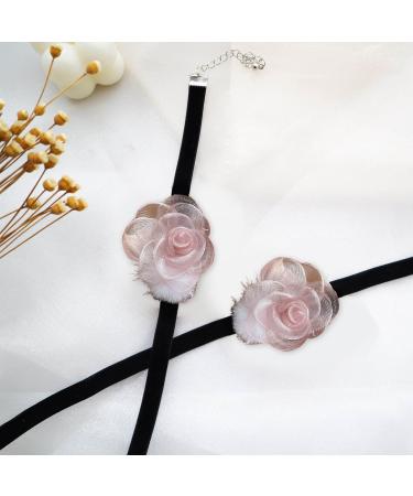 KUAIYIJU Furry Ball Flower Necklace | Velvet Floral Pendant | Adjustable Clavicle Chain | Lightweight Jewelry for Women - Buy Online on GoSupps.com