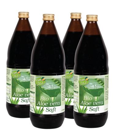 Kopp Vital Bio-Aloe Vera Juice | Organic 100% Direct Juice | 4 x 1L Cardboard Pack | High Aloverose Content | International Shipping Available - Buy Online on GoSupps.com
