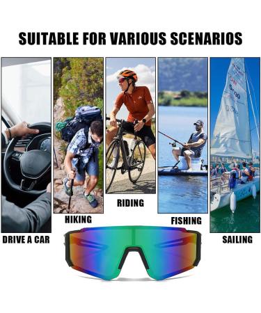Buy Hojalis 2-Piece Polarized Bicycle Glasses | UV400 Sports Sunglasses for Cycling & Outdoor Activities - Buy Online on GoSupps.com