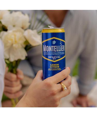 Montellier Carbonated Mineral Water with Natural Lemon Flavor 10x355mL - Buy Online on GoSupps.com