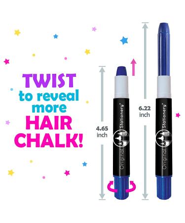 Original Stationery Hair Chalks Set for Girls - 10 Piece Temporary Hair Color Kit - Buy Online on GoSupps.com