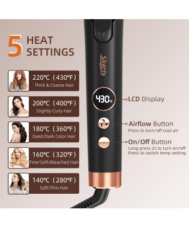 Airflow Styler 2-in-1 Curling Iron & Hair Straightener | 360 Adjustable Temp | Ionic Cool Air Technology for All Hair Types - Buy Online on GoSupps.com
