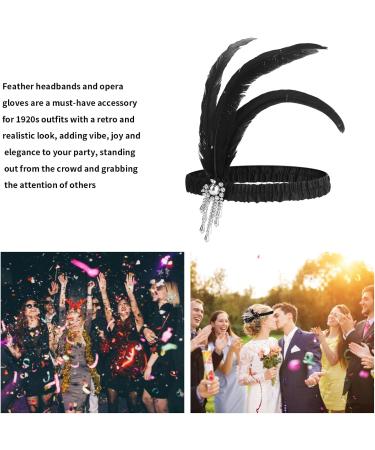 Molain 1920s Flapper Headband Halloween Party Feather Crystal Headband 20's Headpiece Accessories for Women Gatsby Costume Theme Party Cocktail Party Hair Accessories for Women Style B - Buy Online on GoSupps.com