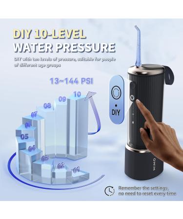 MiMO Water Dental Flosser - Cordless Oral Irrigator 5 Modes & 10 Levels of Pressure Self-Cleaning 5 Jet Tips Deep Dental Care Elegant Navy Blue Design - Shop Internationally - Buy Online on GoSupps.com