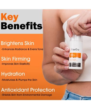 Uardo Vitamin-C Pro Serum 1 Fl Oz | Brighten Complexion & Revitalize Skin | For All Skin Types | Unisex Skincare - Buy Online on GoSupps.com