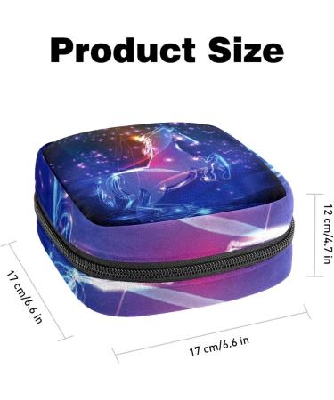Portable Period Kit Bag | Feminine Product Pouch for Girls | Pads & Tampons Travel Bag with Zipper | Horse Animal Print | Multicoloured - Buy Online on GoSupps.com